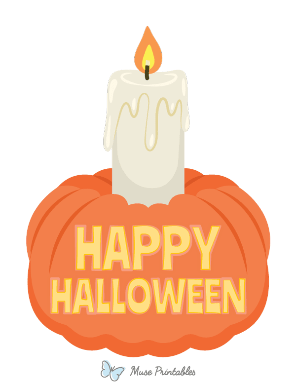 Happy Halloween Candle Photo Booth Prop