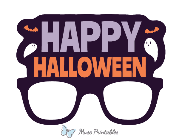 Happy Halloween Glasses Photo Booth Prop
