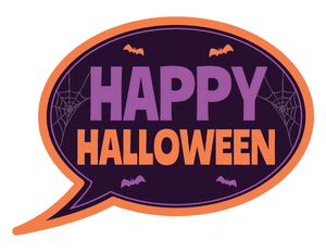 Happy Halloween Speech Bubble Photo Booth Prop