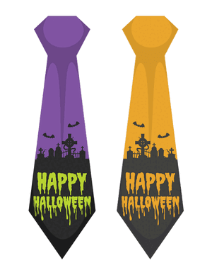 Happy Halloween Tie Photo Booth Prop
