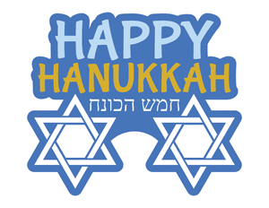 Happy Hanukkah Glasses Photo Booth Prop