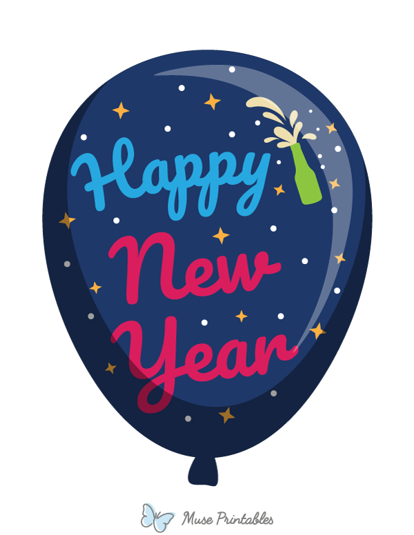 Happy New Year Balloon Photo Booth Prop