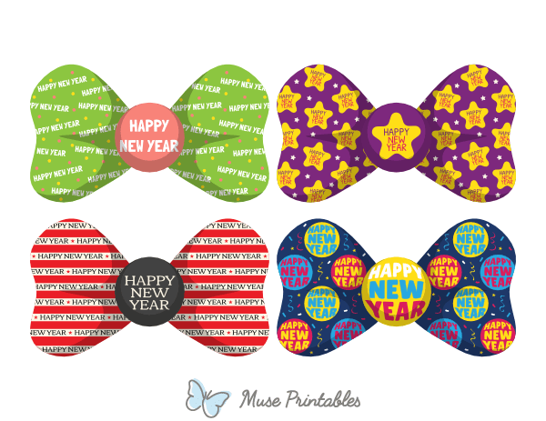 Happy New Year Bow Tie Photo Booth Prop