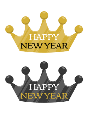 Happy New Year Crown Photo Booth Prop