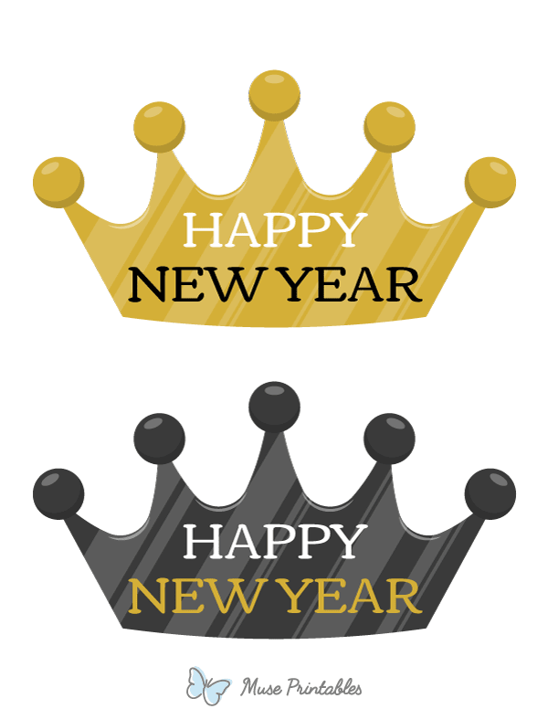 Happy New Year Crown Photo Booth Prop