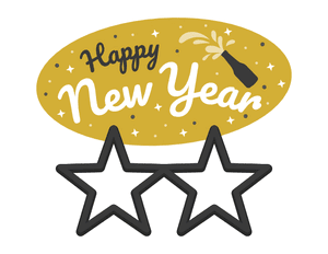 Happy New Year Glasses Photo Booth Prop