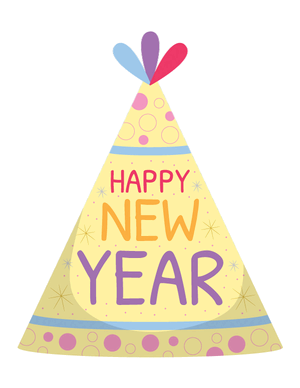 Happy New Year Party Hat Photo Booth Prop