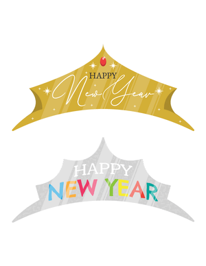 Happy New Year Tiara Photo Booth Prop