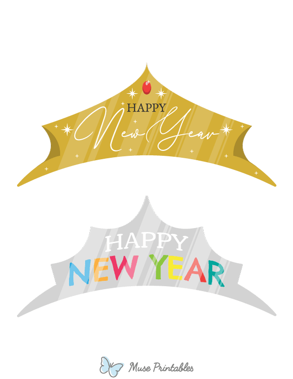 Happy New Year Tiara Photo Booth Prop