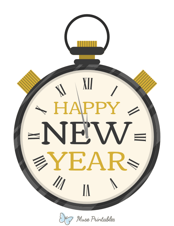 Happy New Year Watch Photo Booth Prop