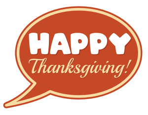 Happy Thanksgiving Speech Bubble Photo Booth Prop
