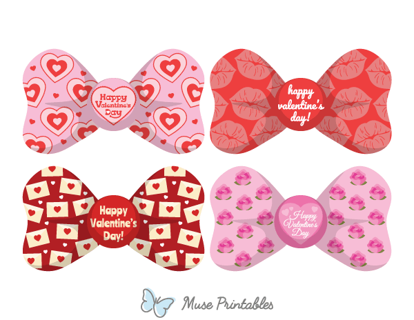 Happy Valentine's Day Bow Tie Photo Booth Prop