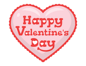 Happy Valentine's Day Heart Photo Booth Prop