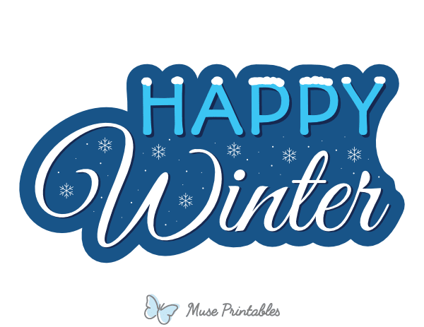 Happy Winter Photo Booth Prop