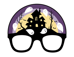 Haunted House Glasses Photo Booth Prop