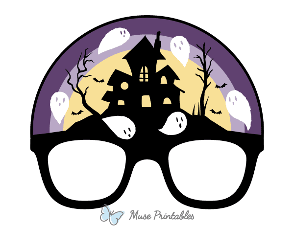 Haunted House Glasses Photo Booth Prop