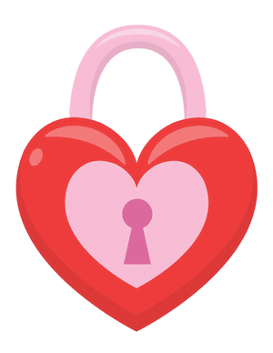 Heart Padlock Photo Booth Prop