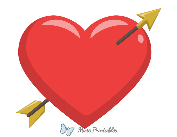 Heart Pierced With Arrow Photo Booth Prop