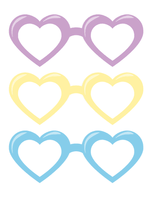 Heart-Shaped Glasses Photo Booth Prop