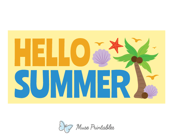 Hello Summer Photo Booth Prop
