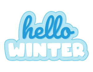 Hello Winter Photo Booth Prop