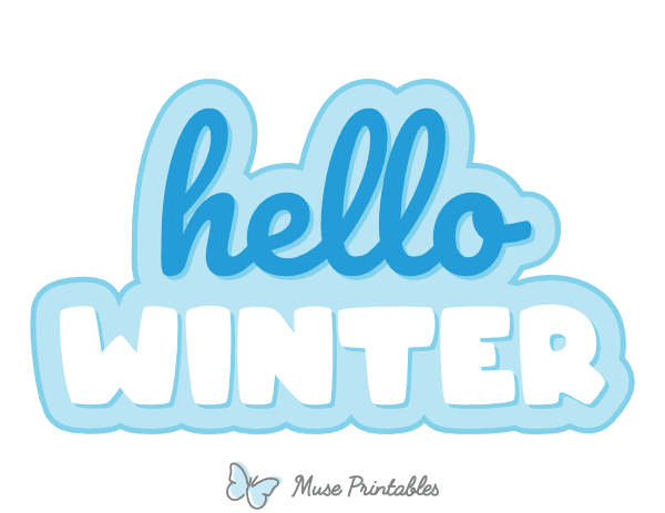 Hello Winter Photo Booth Prop