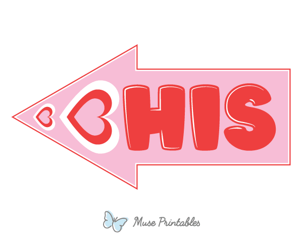 His Left Arrow Photo Booth Prop