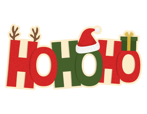 Ho Ho Ho Glasses Photo Booth Prop