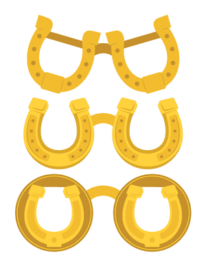 Horseshoe Glasses Photo Booth Prop