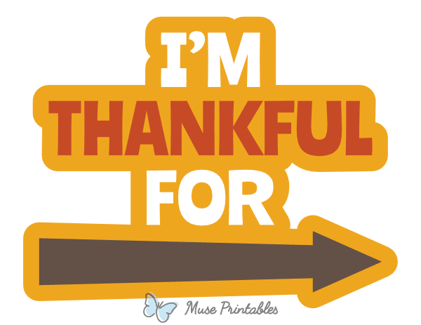 Im Thankful for Right Arrow Photo Booth Prop