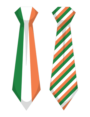 Irish Flag Tie Photo Booth Prop