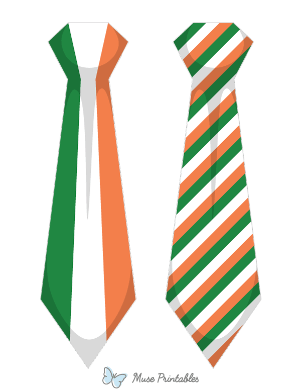Irish Flag Tie Photo Booth Prop