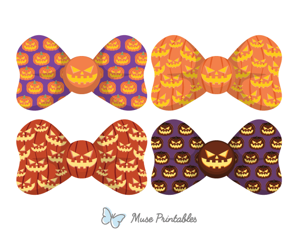 Jack-o'-lantern Bow Tie Photo Booth Prop