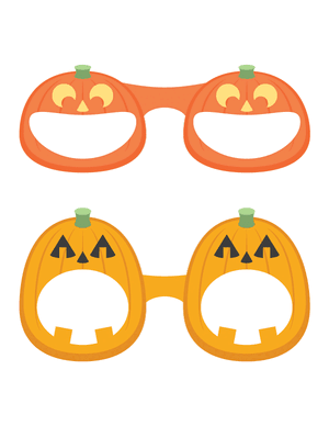 Jack-o'-lantern Glasses Photo Booth Prop