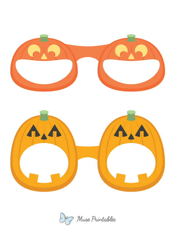 Jack-o'-lantern Glasses Photo Booth Prop