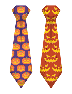 Jack-o'-lantern Tie Photo Booth Prop