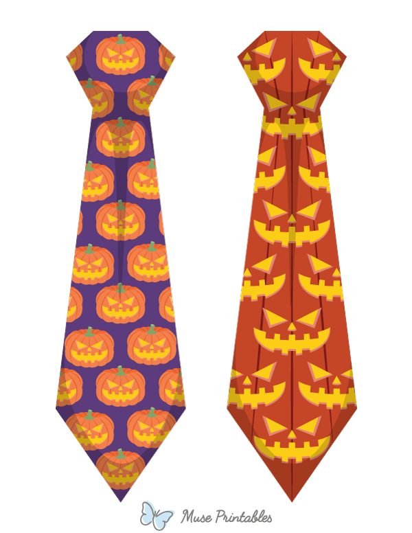 Jack-o'-lantern Tie Photo Booth Prop