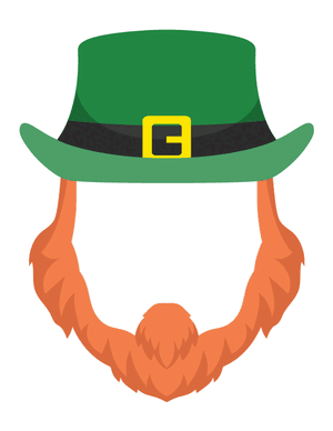 Leprechaun Beard and Hat Photo Booth Prop