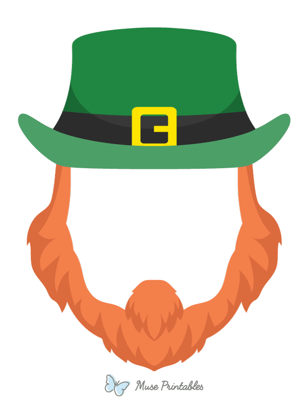 Leprechaun Beard and Hat Photo Booth Prop