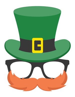 Leprechaun Glasses and Mustache Photo Booth Prop