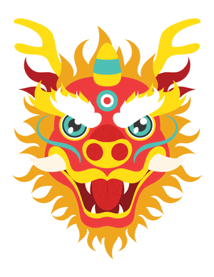 Lunar New Year Dragon Photo Booth Prop