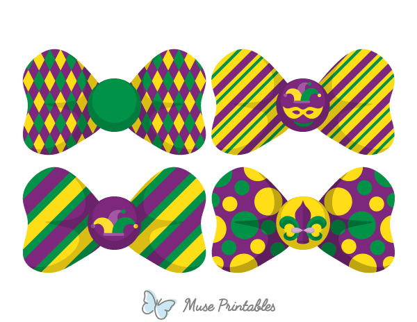 Mardi Gras Bow Tie Photo Booth Prop