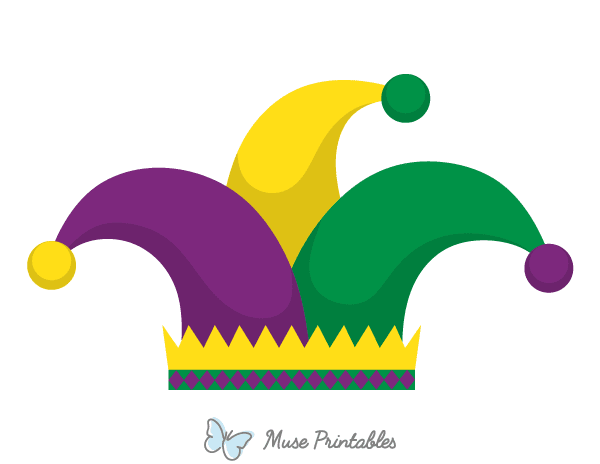 Mardi Gras Jester Hat Photo Booth Prop