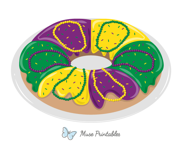 Mardi Gras King Cake Photo Booth Prop