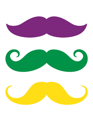 Mardi Gras Mustache Photo Booth Prop