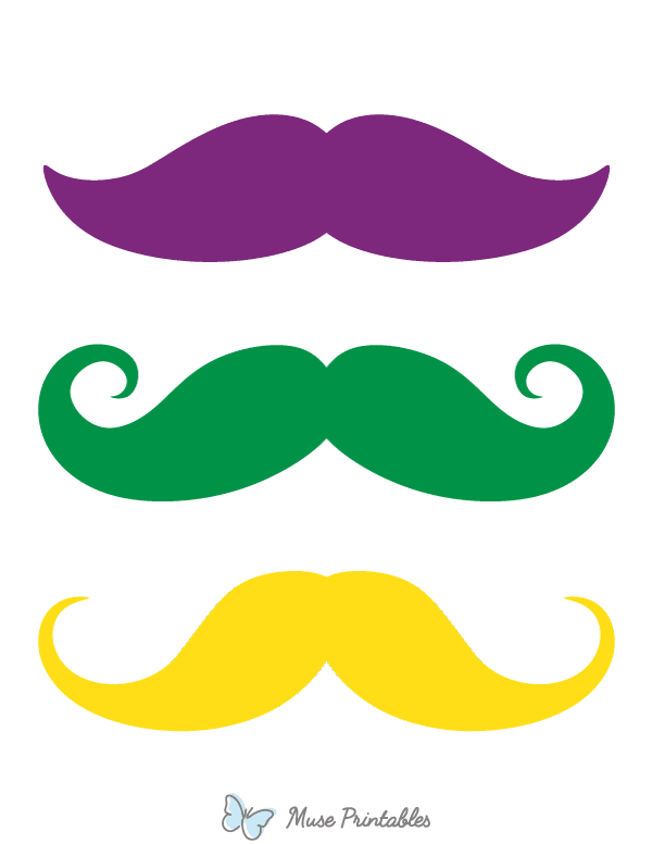 Mardi Gras Mustache Photo Booth Prop