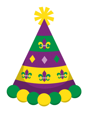 Mardi Gras Party Hat Photo Booth Prop