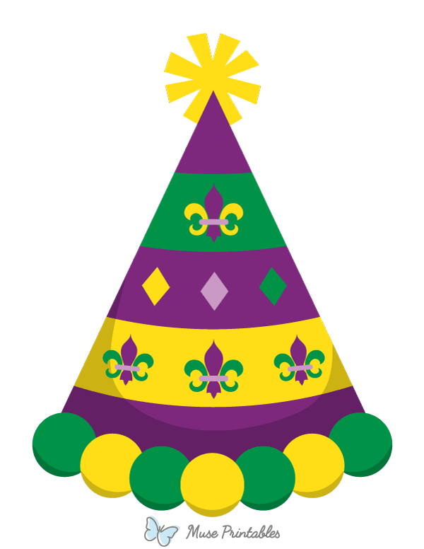 Mardi Gras Party Hat Photo Booth Prop