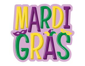 Mardi Gras Photo Booth Prop