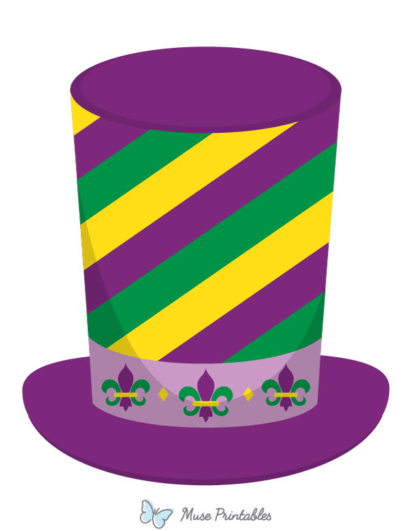 Mardi Gras Top Hat Photo Booth Prop
